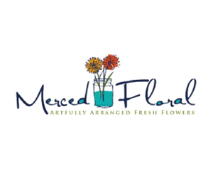 Merced Floral Logo—Artfully Arranged Flowers