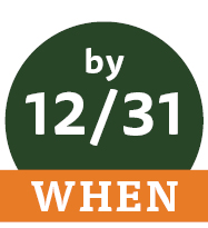 By 12/31 When Graphic: By 12/31